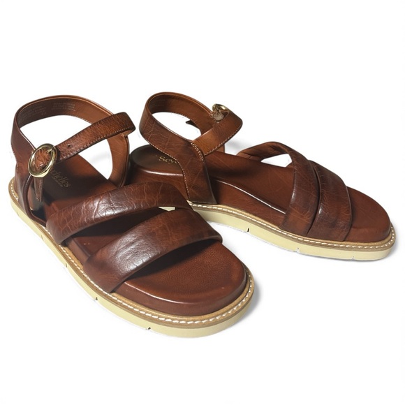 Seychelles Tangelo Leather Wedge Sandals - Picture 1 of 7